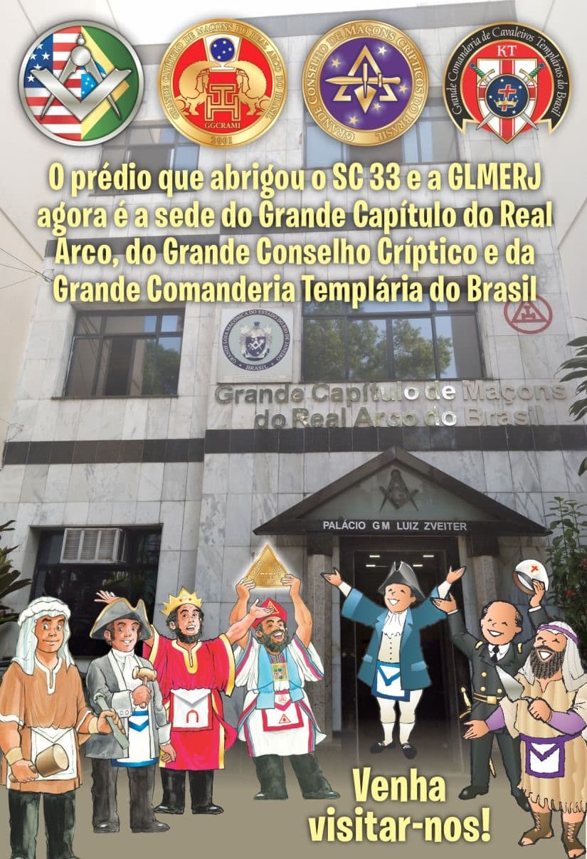 Leia mais sobre o artigo Estando no Rio de Janeiro, venha conhecer nossa Nova Casa, a casa do Real Arco, dos Críptico e da Cavalaria.